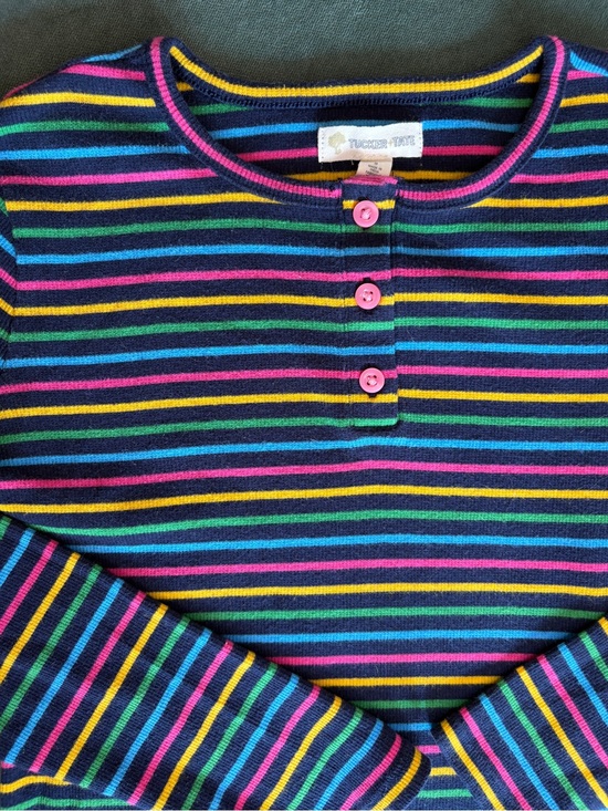 Tucker + Tate Other - Tucker + Tate Navy Multi-Stripe Henley Long Sleeve Top